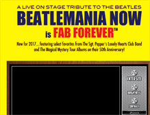Tablet Screenshot of beatlemanianow.com